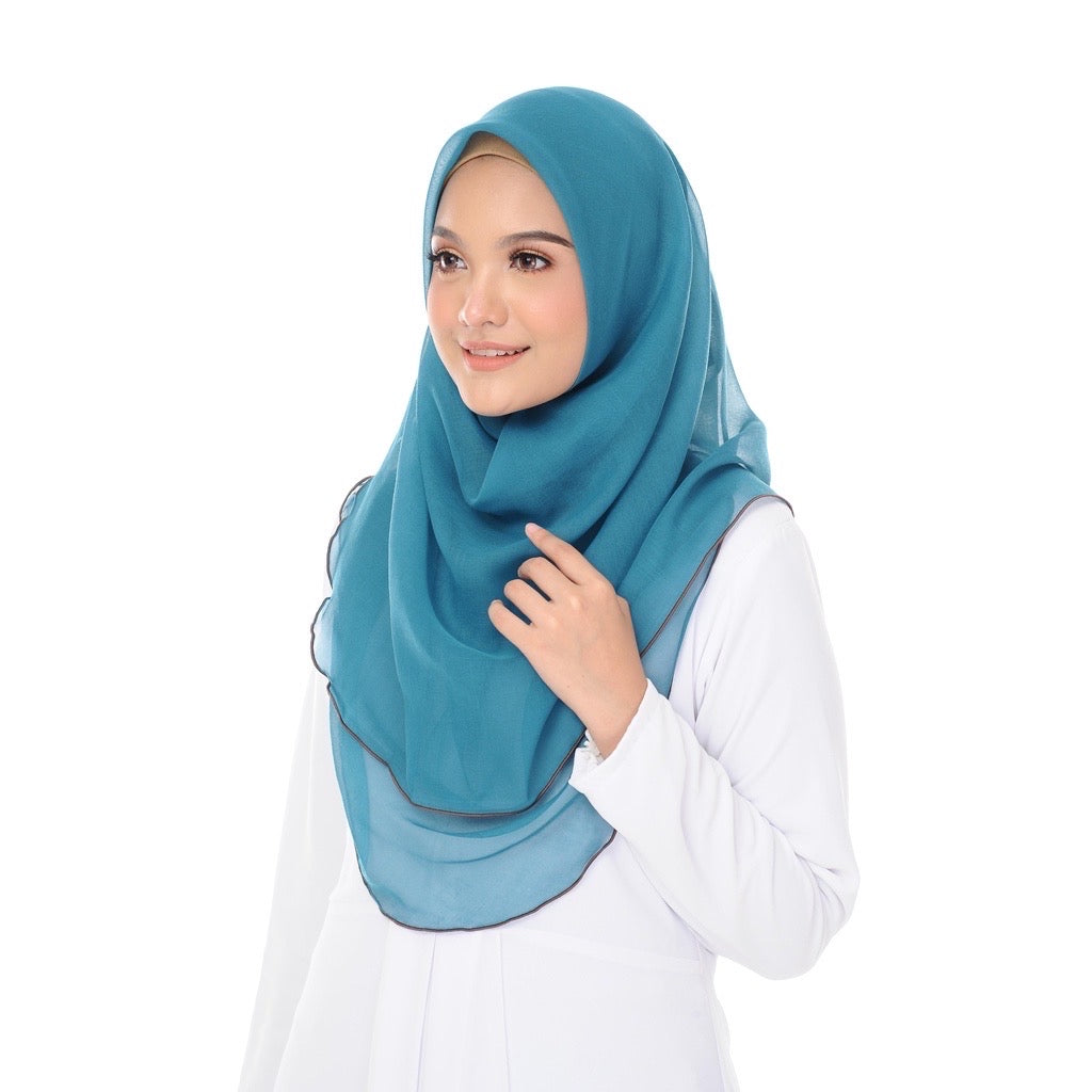 Tudung Bawal Maira Ruffle - Bayou