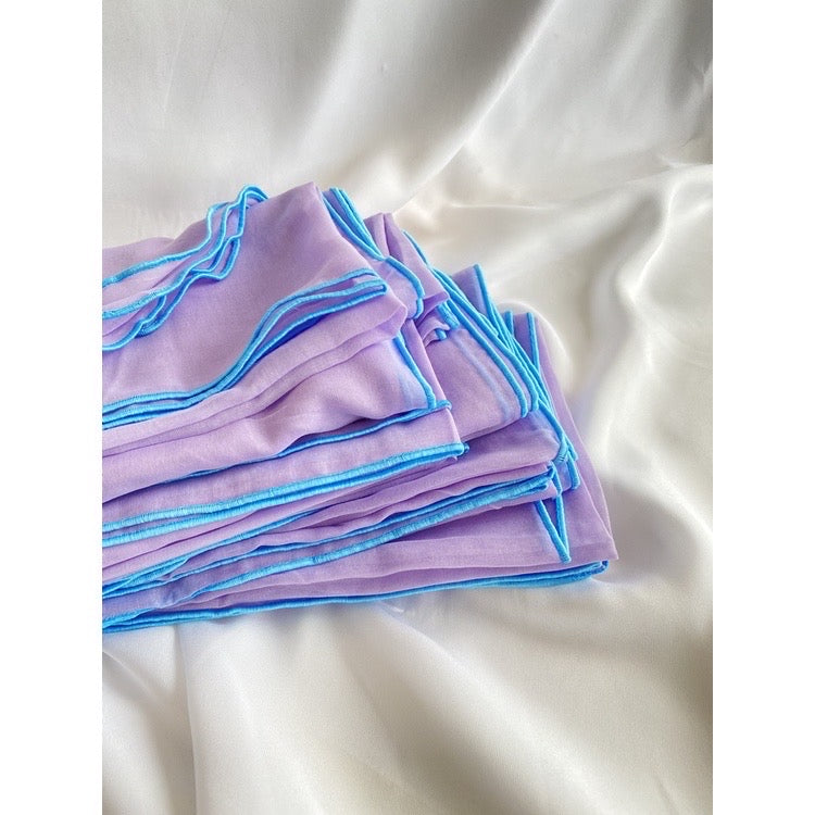 Tudung Bawal Maira Ruffle - Lavender Violet