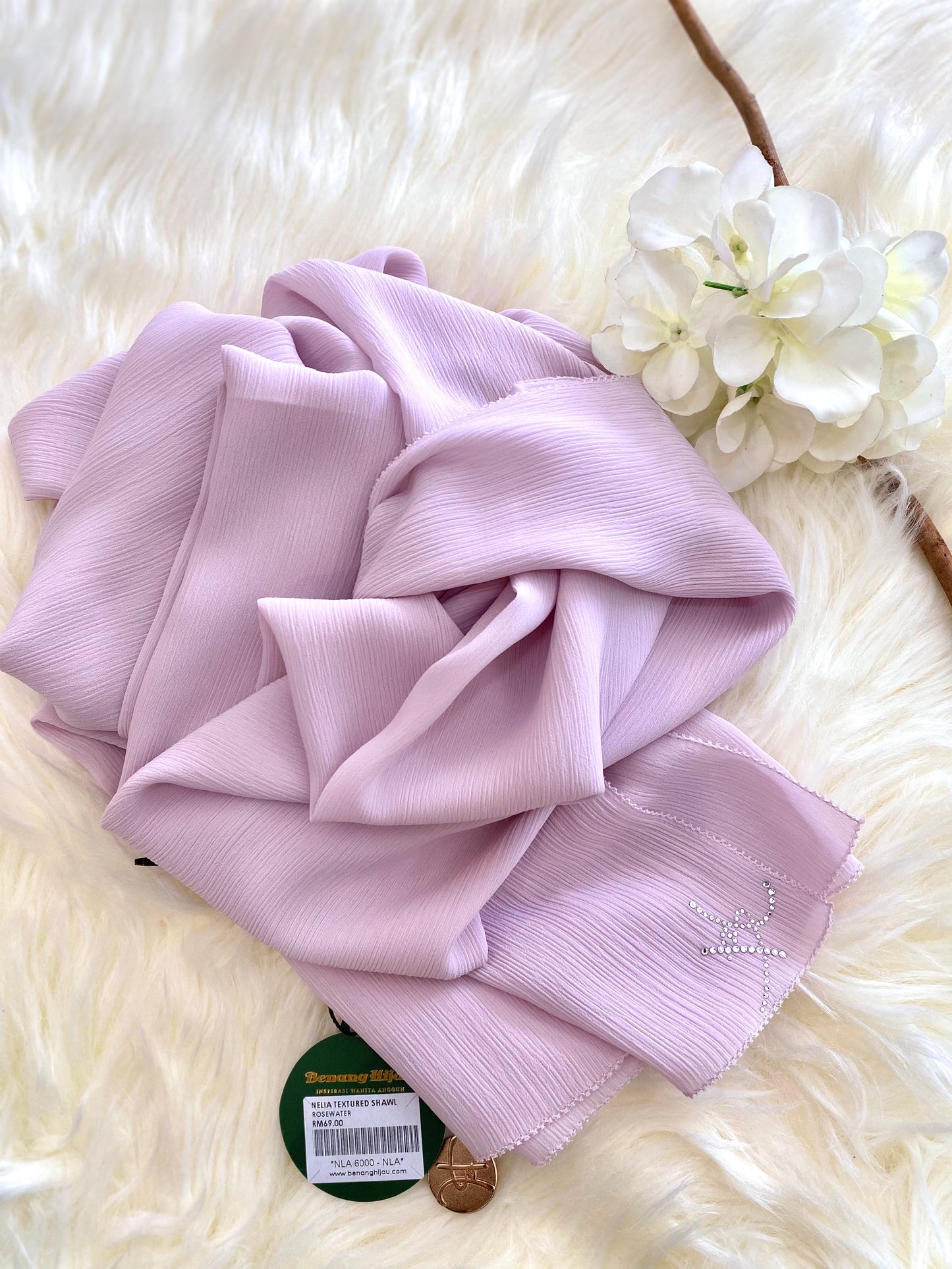 Eyelash Shawl Nelia - 14 Rosewater