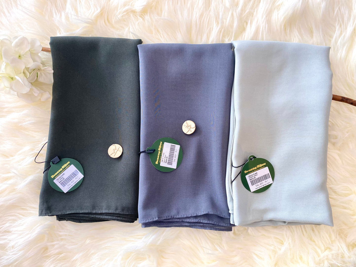 Tudung Bawal Zalea Square - 35 Ivy Green