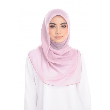 Tudung Bawal Maira Square - Pinky Shades