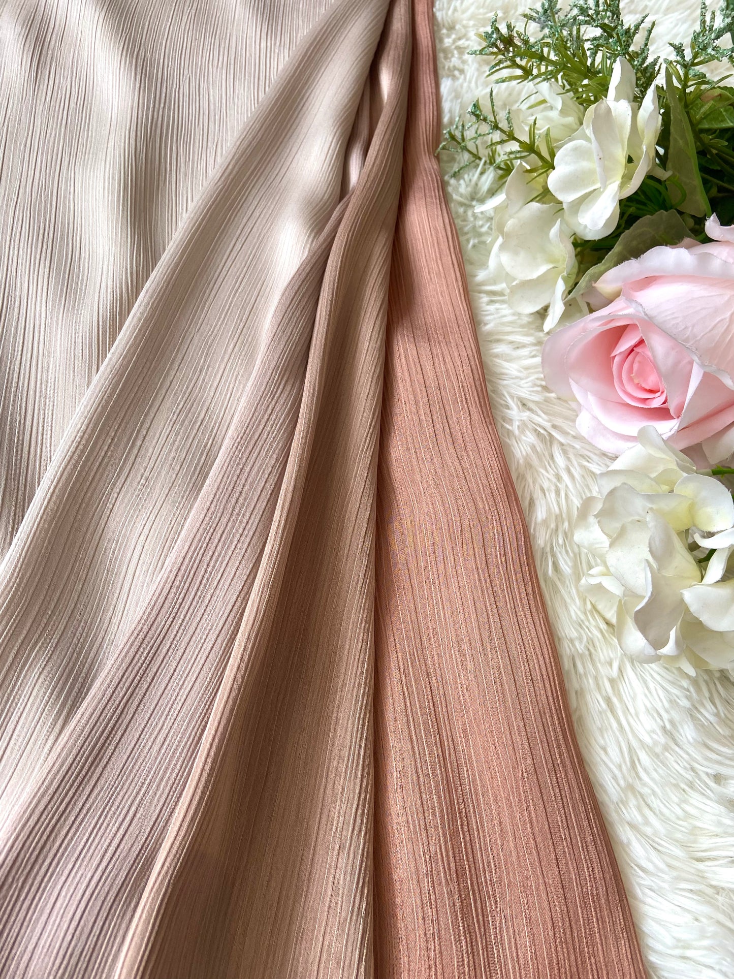 Iris Satin Shawl - 12 Cream Tan