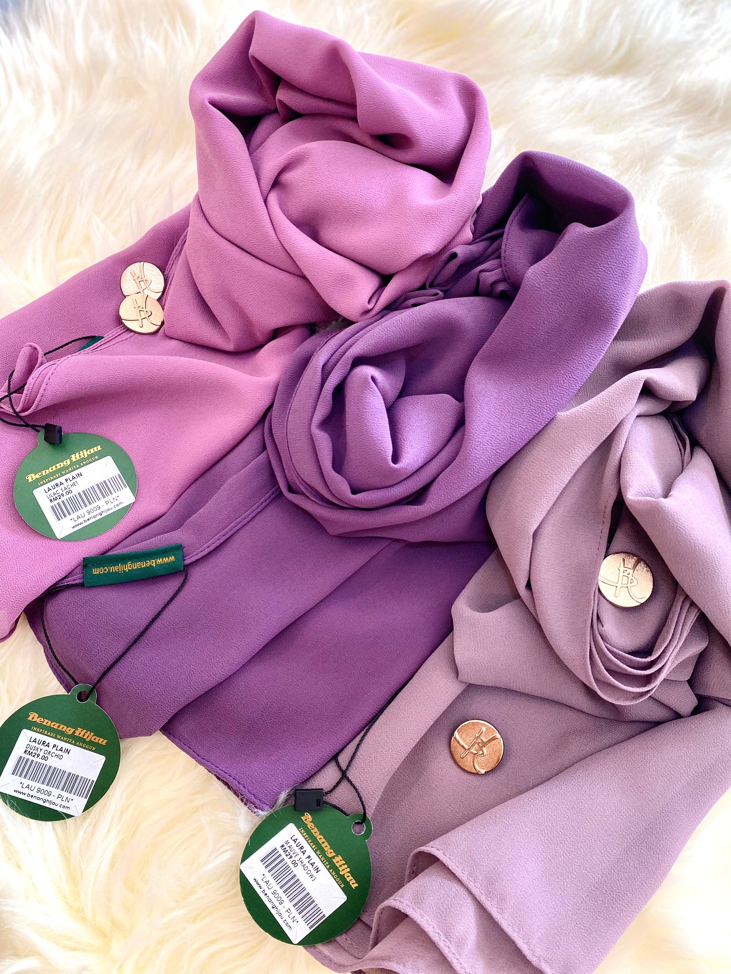 Laura Long Shawl - 41 Dusky Orchid
