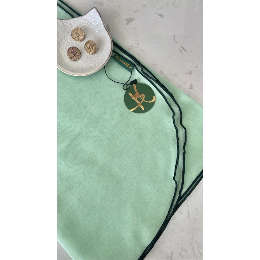 Tudung Bawal Maira Ruffle - Pistachio Green