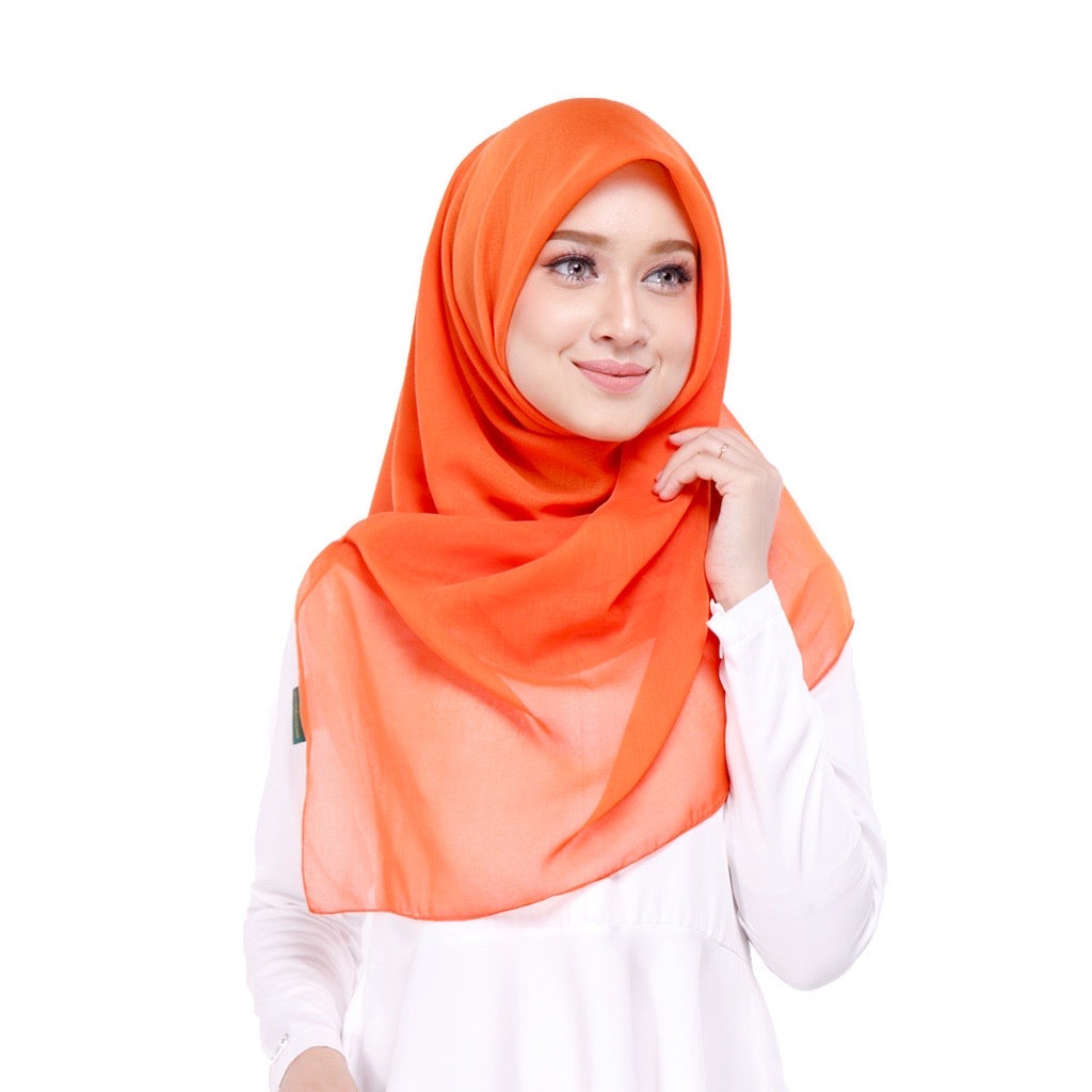 Tudung Bawal Maira Square - Flame