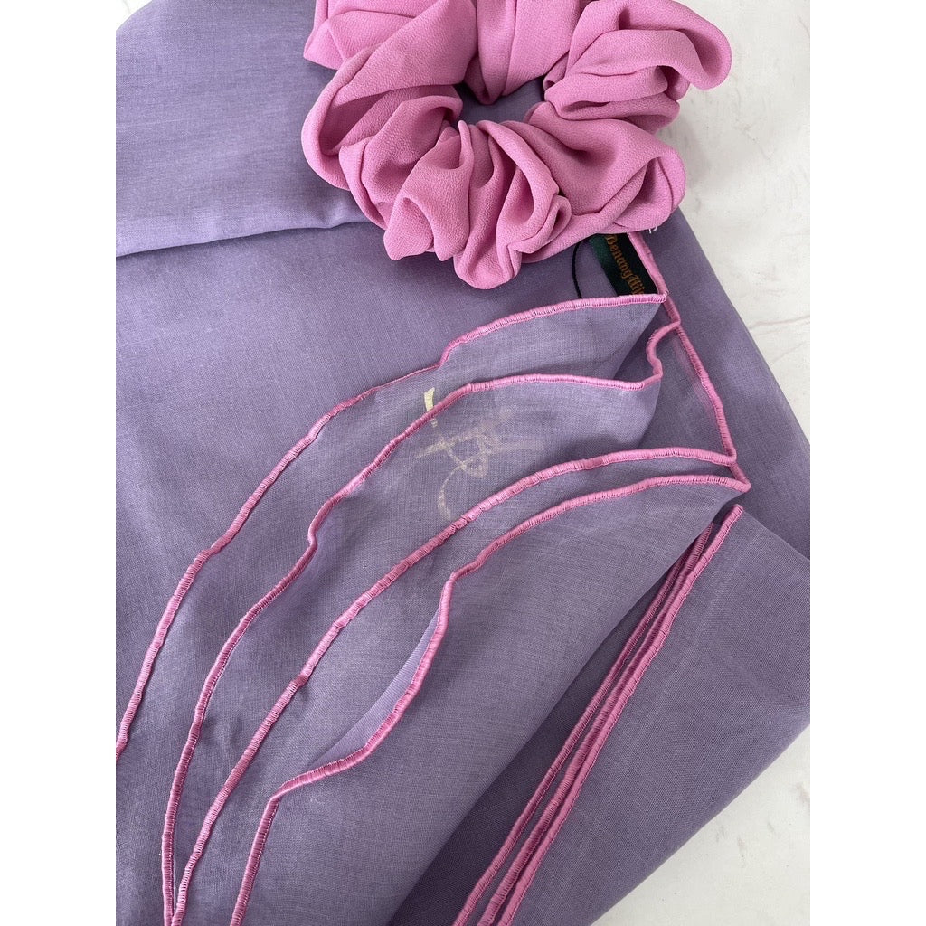 Tudung Bawal Maira Ruffle - Orchid Bloom