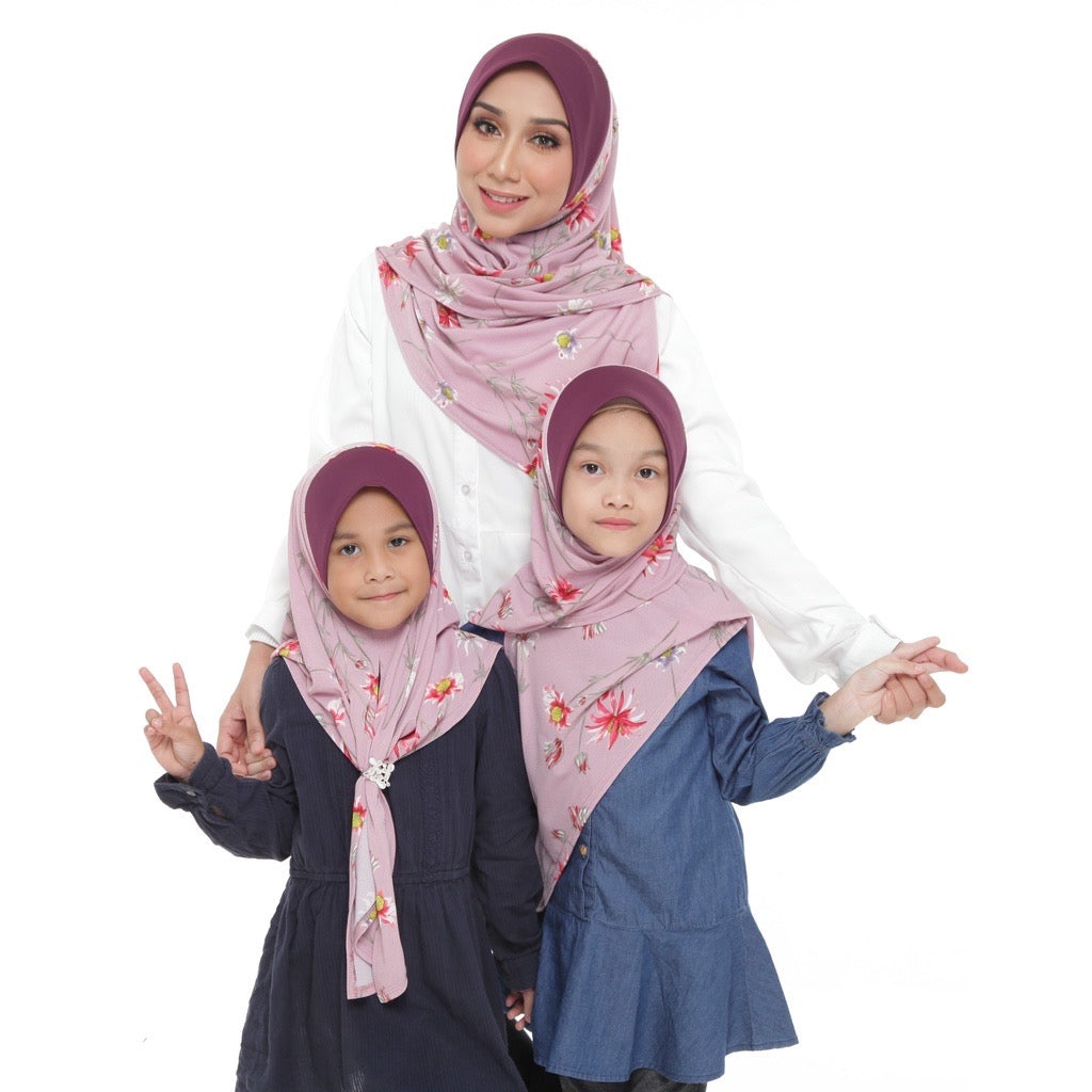 20 Tudung Instant Raisya Kids - Lilac L