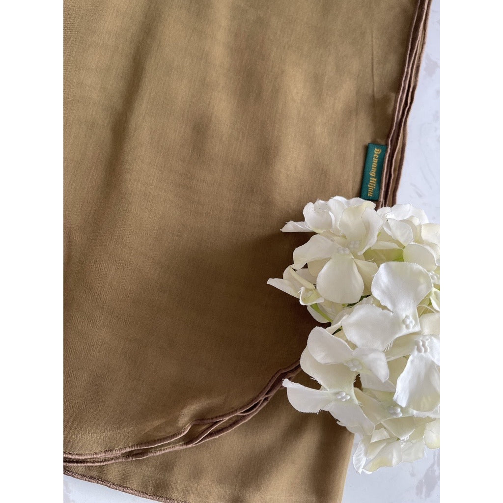 Tudung Bawal Maira Ruffle - Dull Gold