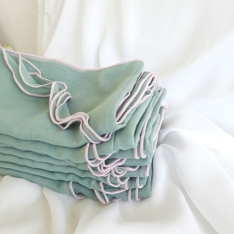 Tudung Bawal Maira Ruffle - Green Lily
