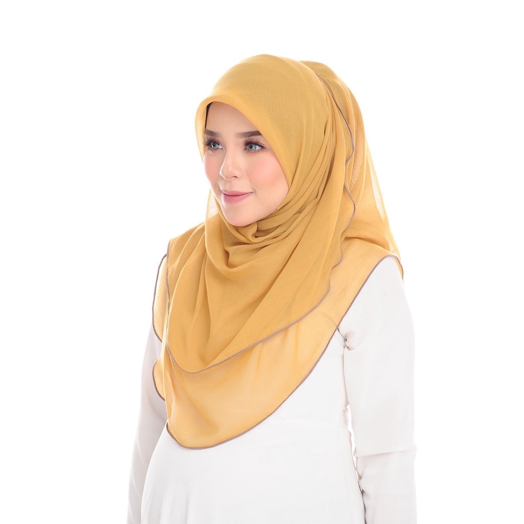 Tudung Bawal Maira Ruffle - Bronze Mist