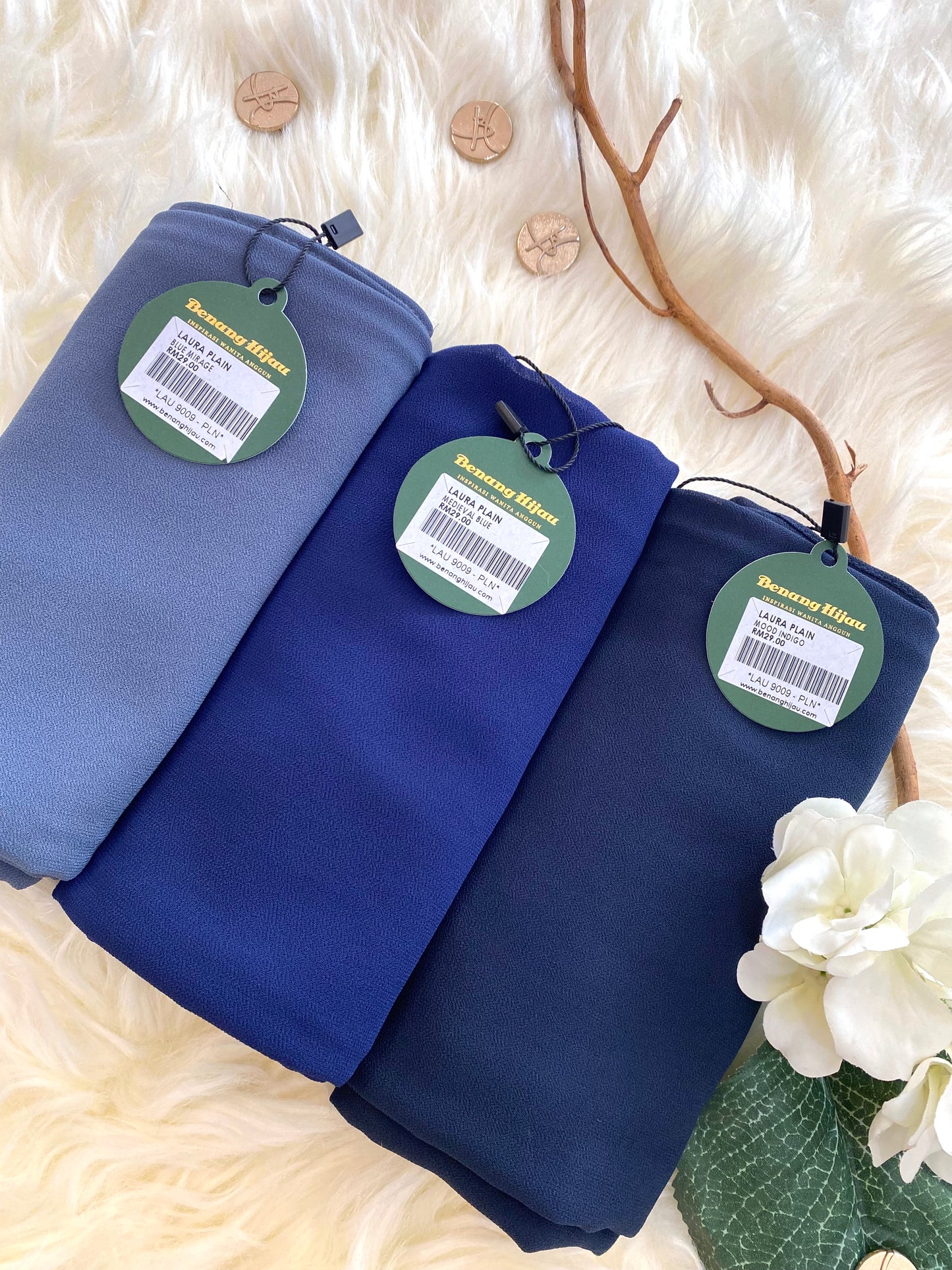 Laura Long Shawl - 53 Blue Mirage