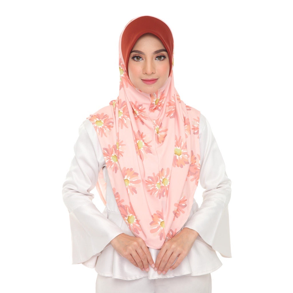 Tudung Sarung Aisya - 12 Mandarin Daisy L