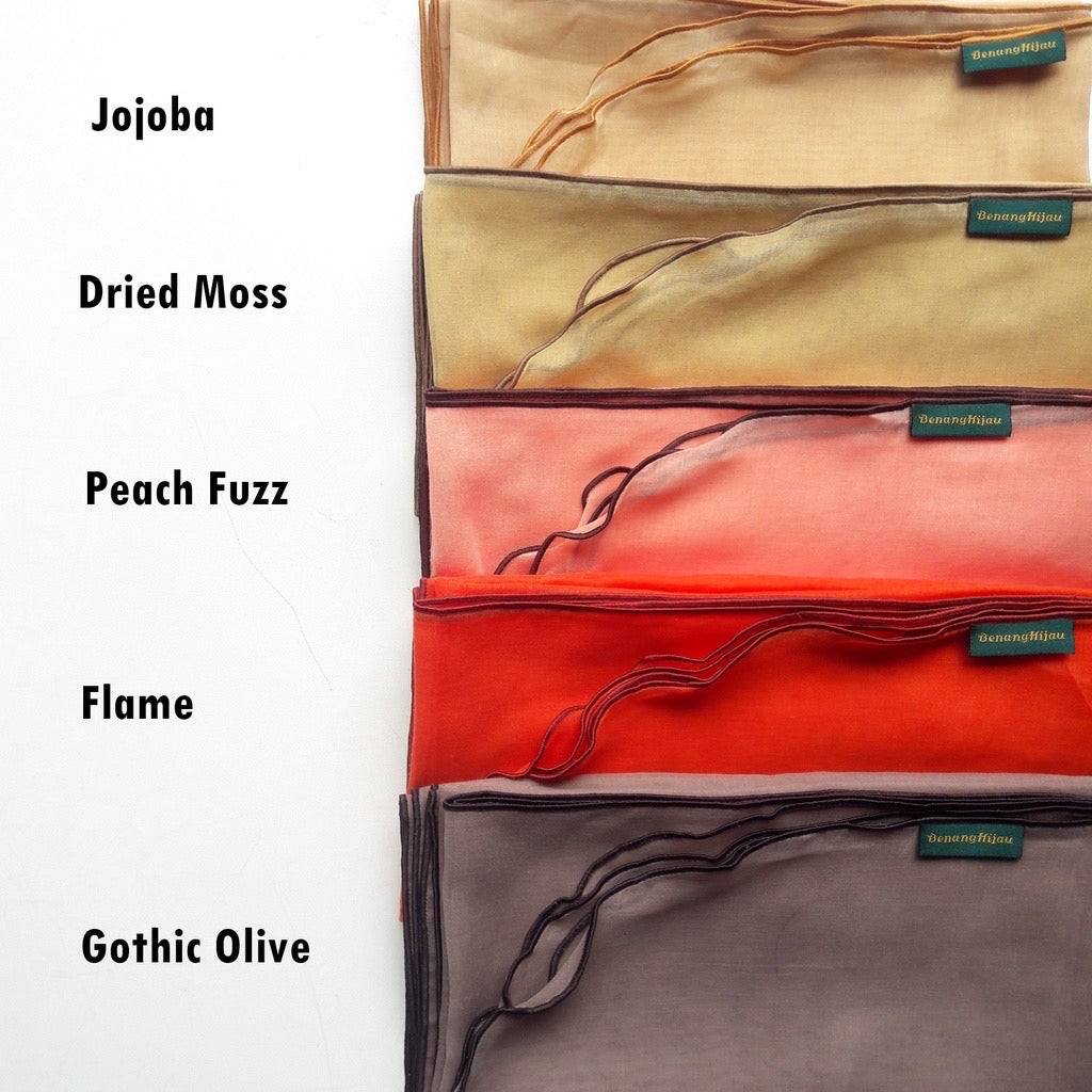 Tudung Bawal Maira Ruffle - Flame