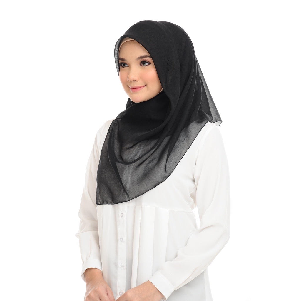 Tudung Bawal Maira Square - Black