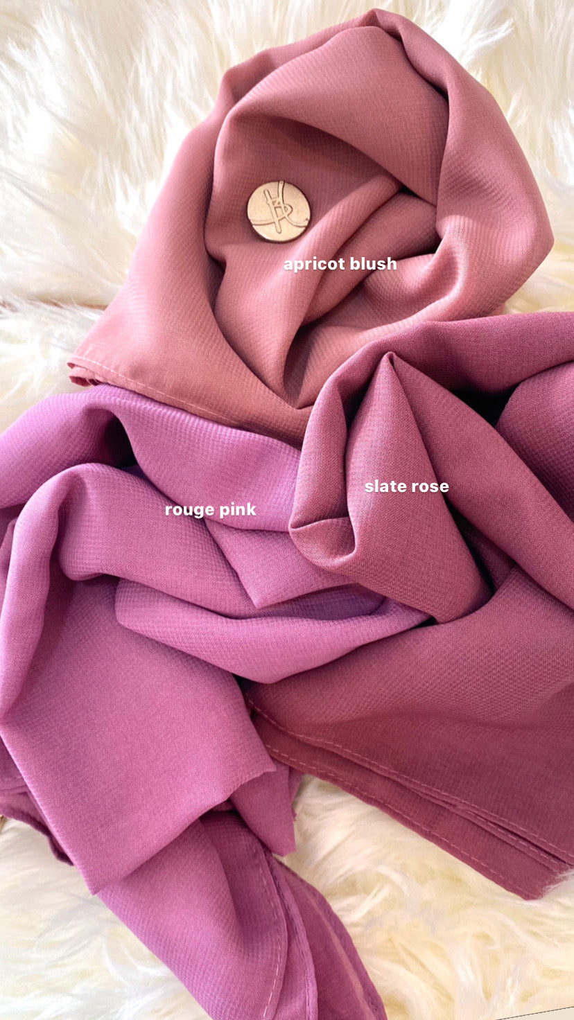 Tudung Bawal Zalea Square - 24 Rouge Pink
