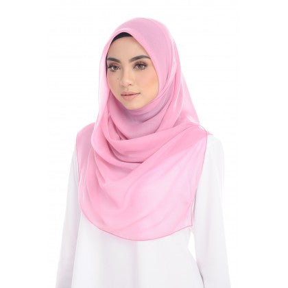 Tudung Bawal Maira Square - Pinky Shades