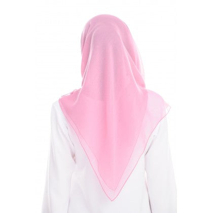 Tudung Bawal Maira Square - Pinky Shades