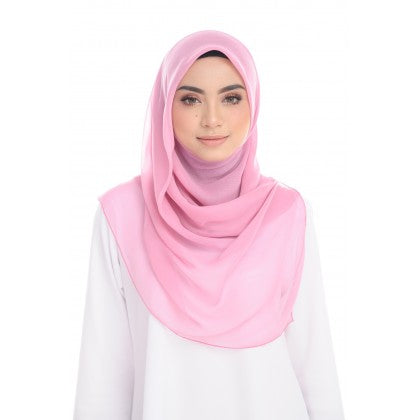 Tudung Bawal Maira Square - Pinky Shades