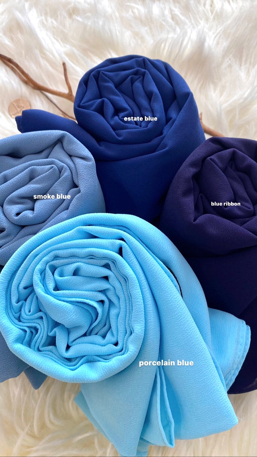 Laura Long Shawl - 51 Porcelain Blue
