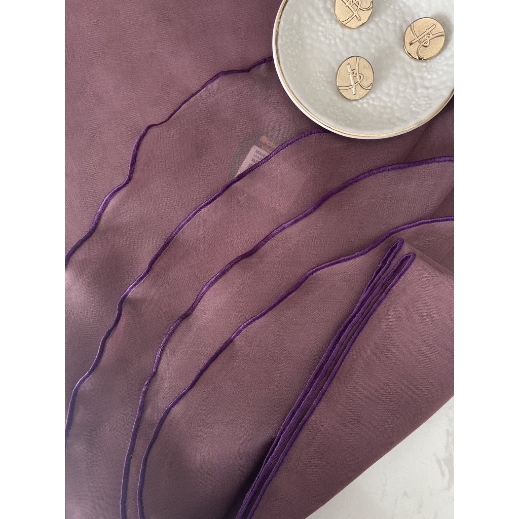 Tudung Bawal Maira Ruffle - Mauve Purple