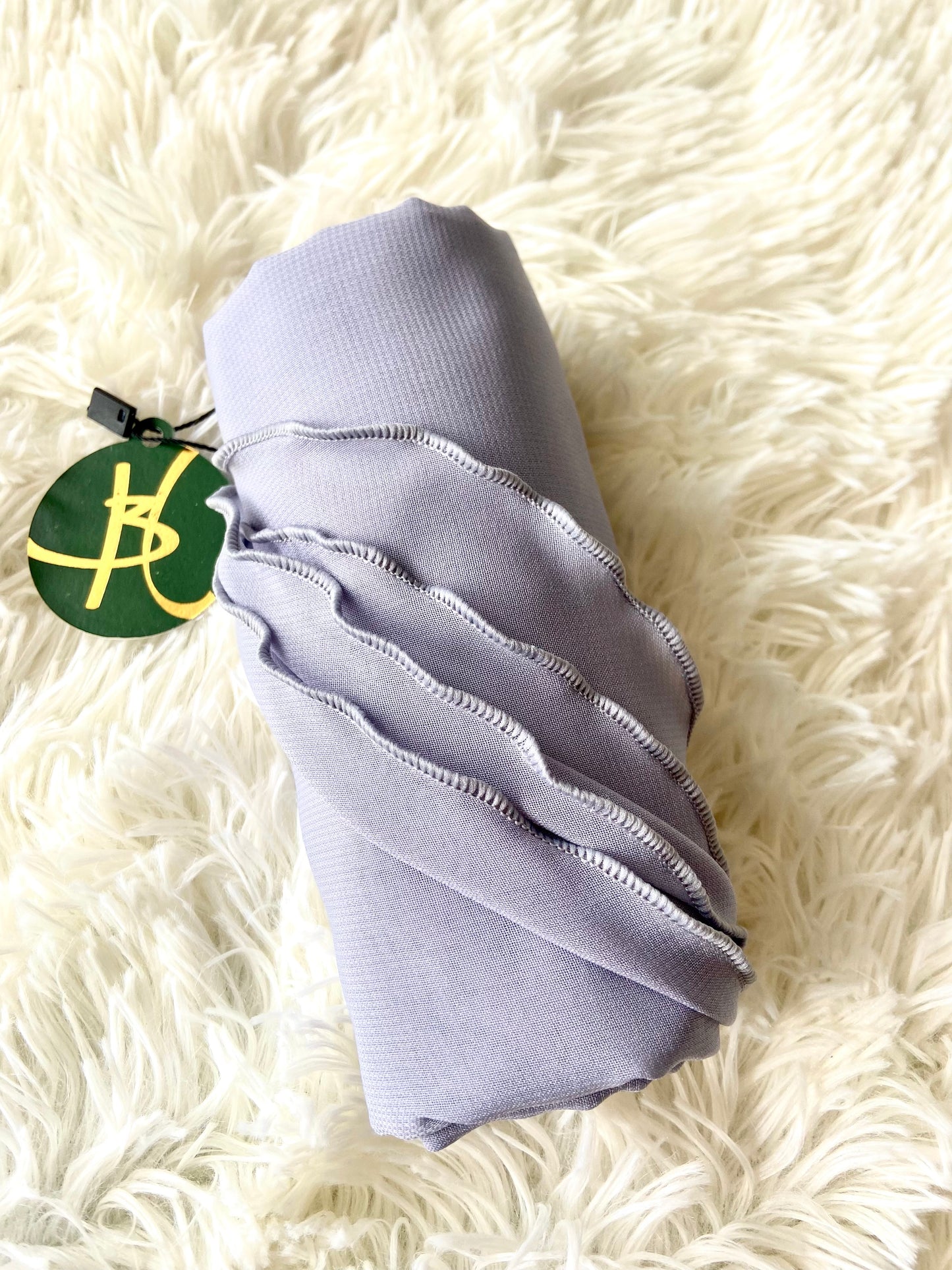 Tudung Bawal Nura Ruffle - 23 Lavender Blue