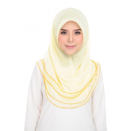 Tudung Bawal Maira Ruffle - Sandy Shades