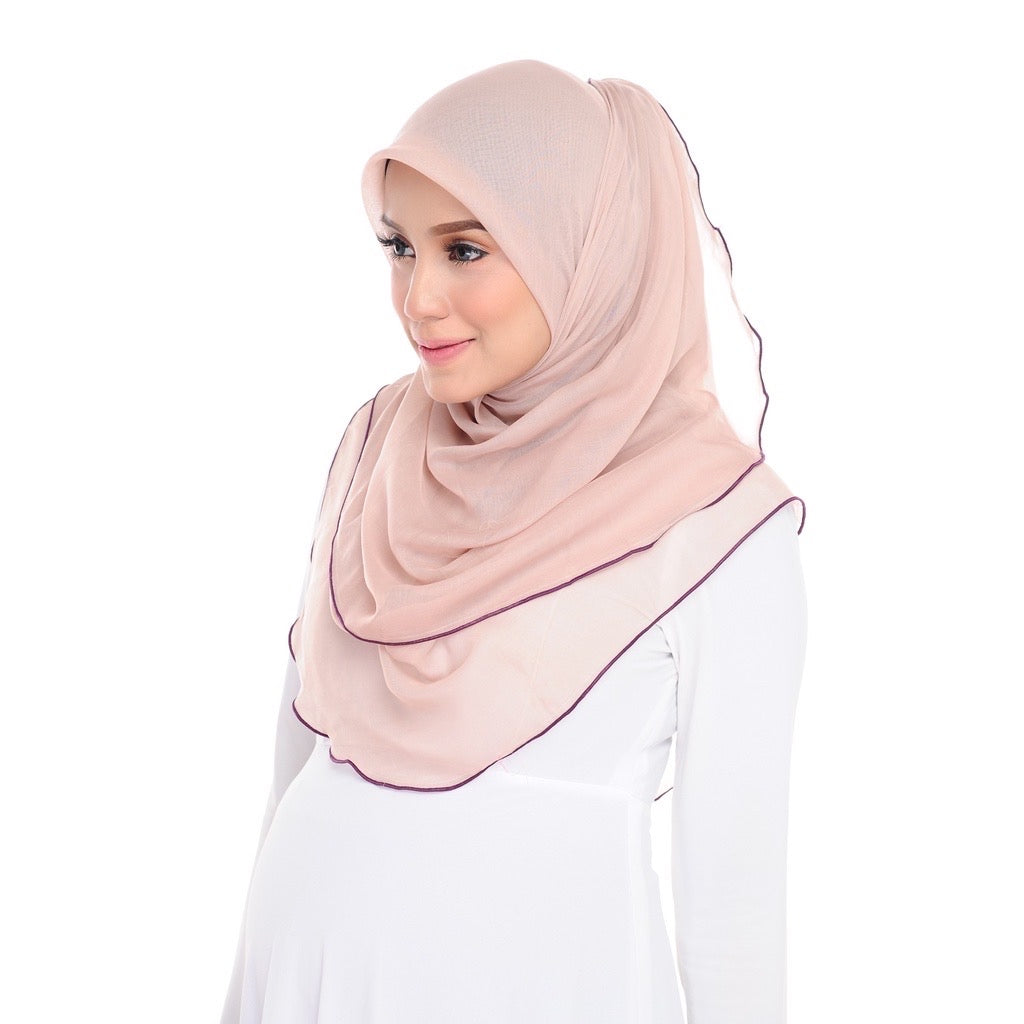 Tudung Bawal Maira Ruffle - Warm Sand