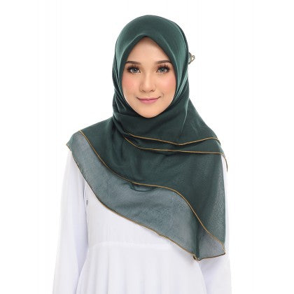 Tudung Bawal Maira Ruffle - Leafy Shades