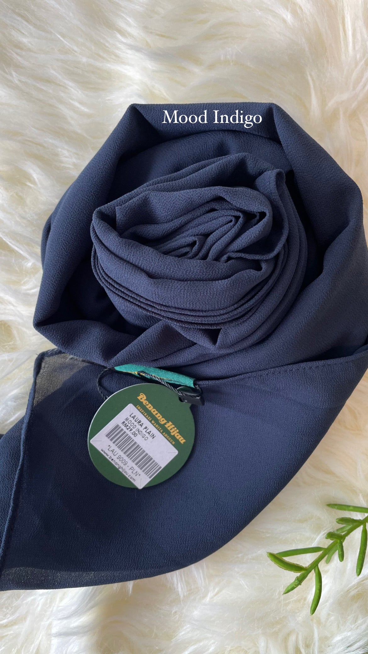 Laura Long Shawl - 57 Mood Indigo