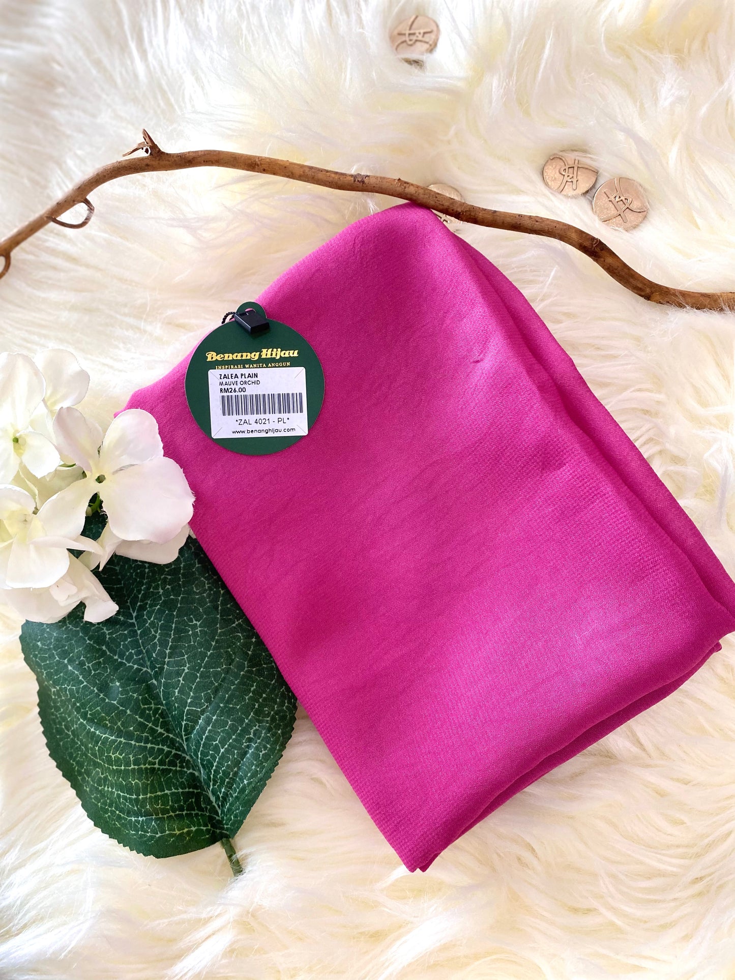 Tudung Bawal Zalea Square - 25 Mauve Orchid