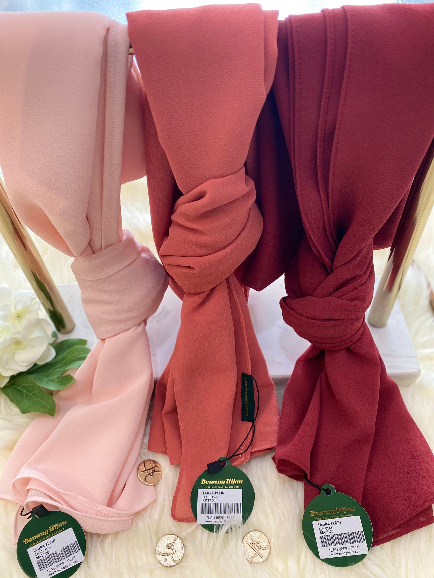 Laura Long Shawl - 19 Peach Pink