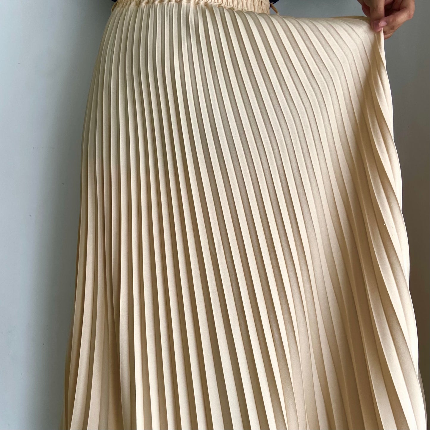 Aria Pleated Skirt - 10 Cream