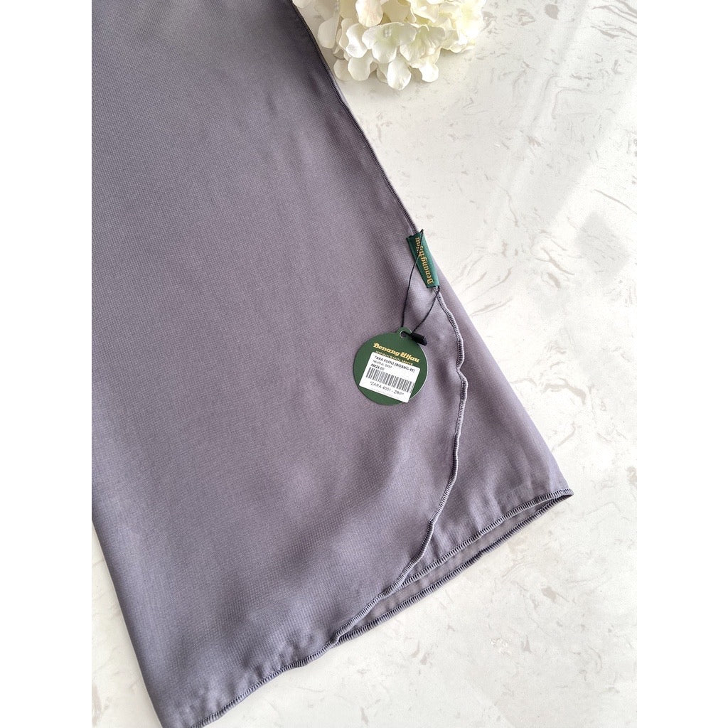 Tudung Bawal Zara Ruffle - 19 Neutral Grey