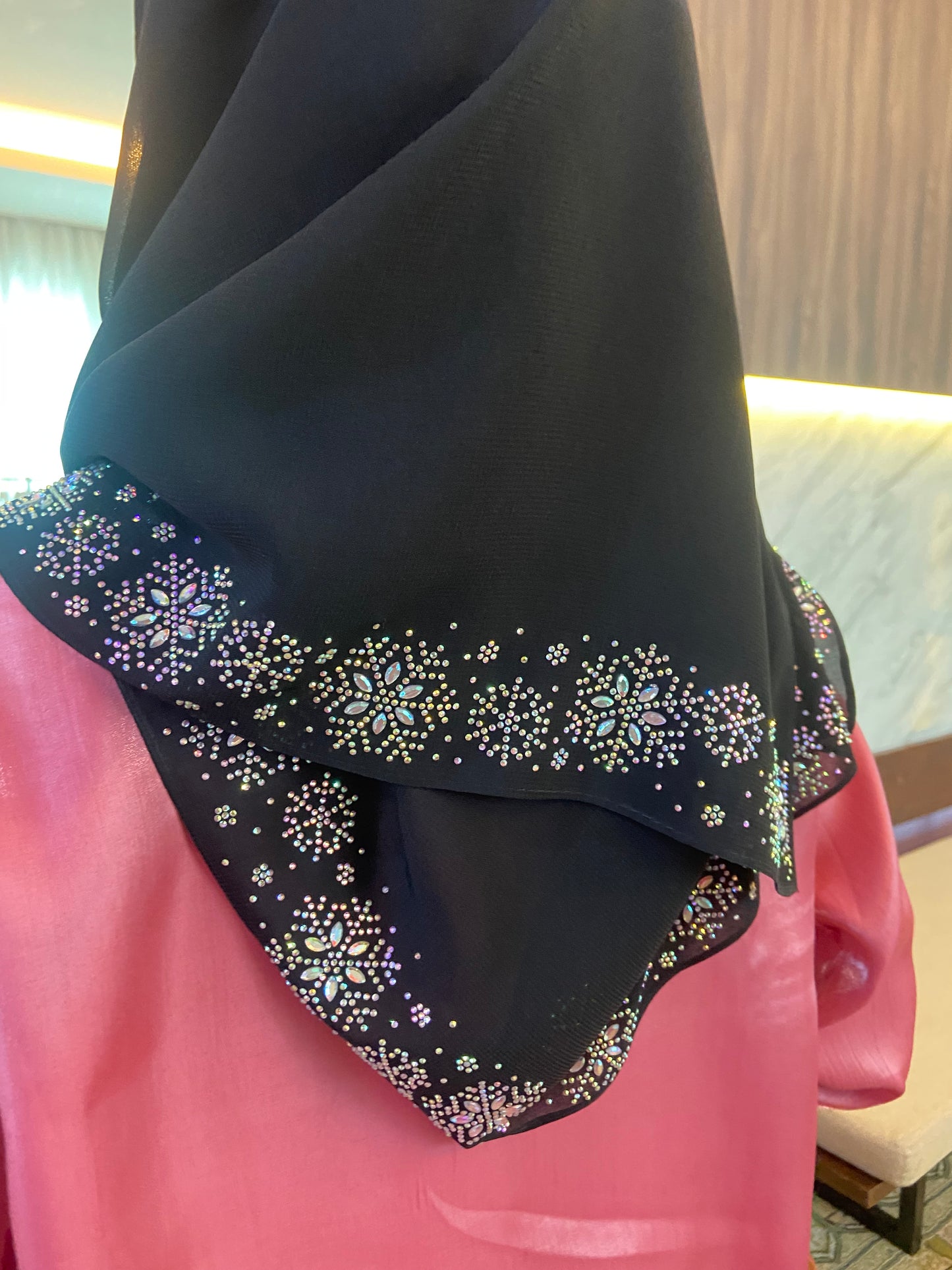 Tudung Bawal Zalea Bling - 81 Black
