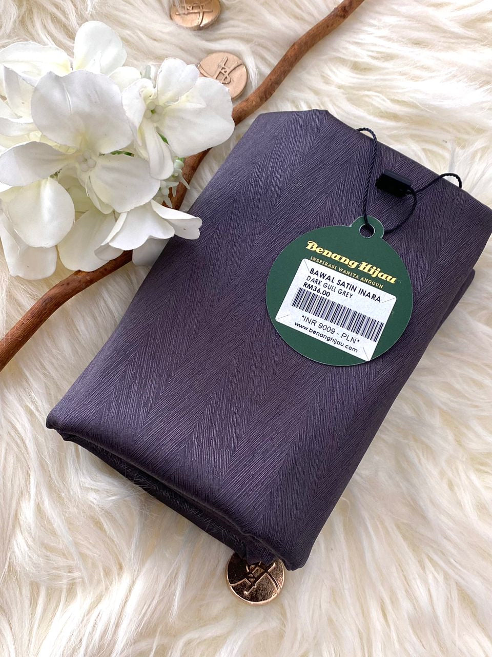 Bawal Satin Inara - 28 Dark Gull Grey