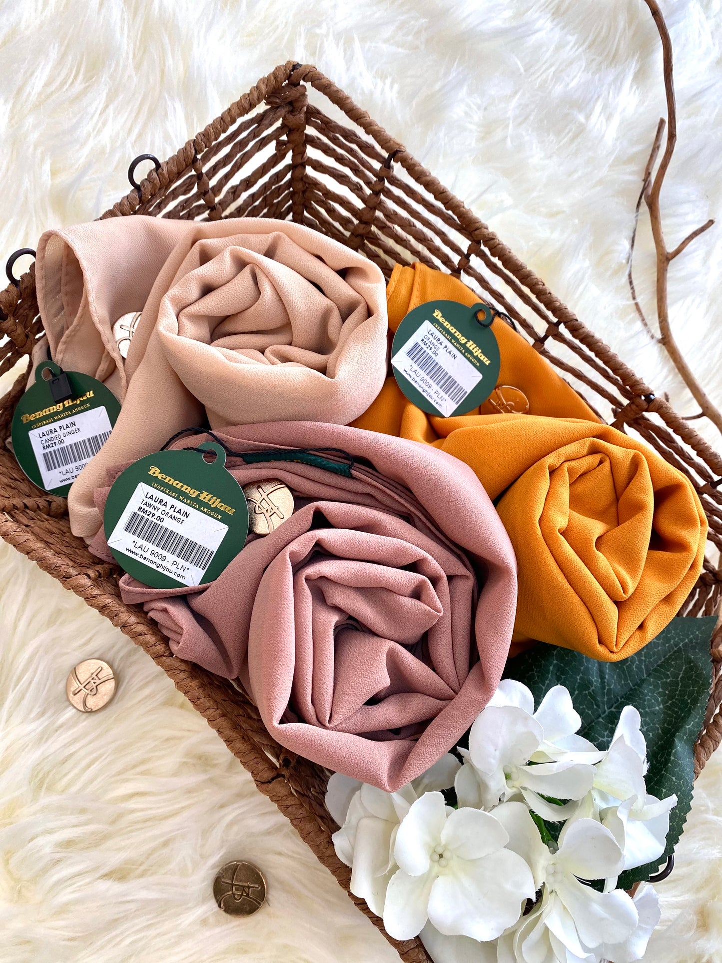 Laura Long Shawl - 15 Orange