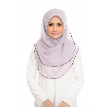 Tudung Bawal Maira Ruffle - Purply Shades