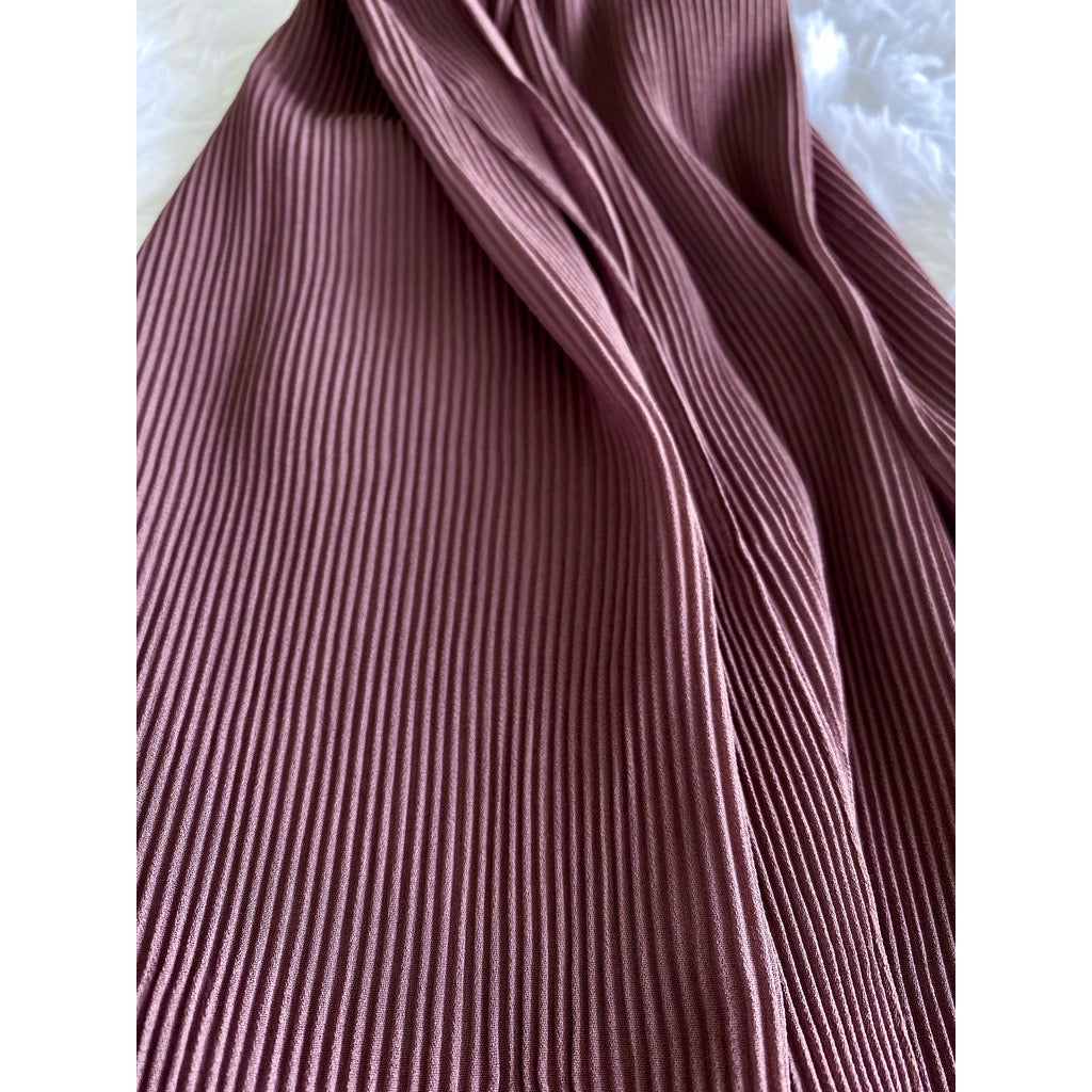 Leia Pleated Shawl - Pale Mauve