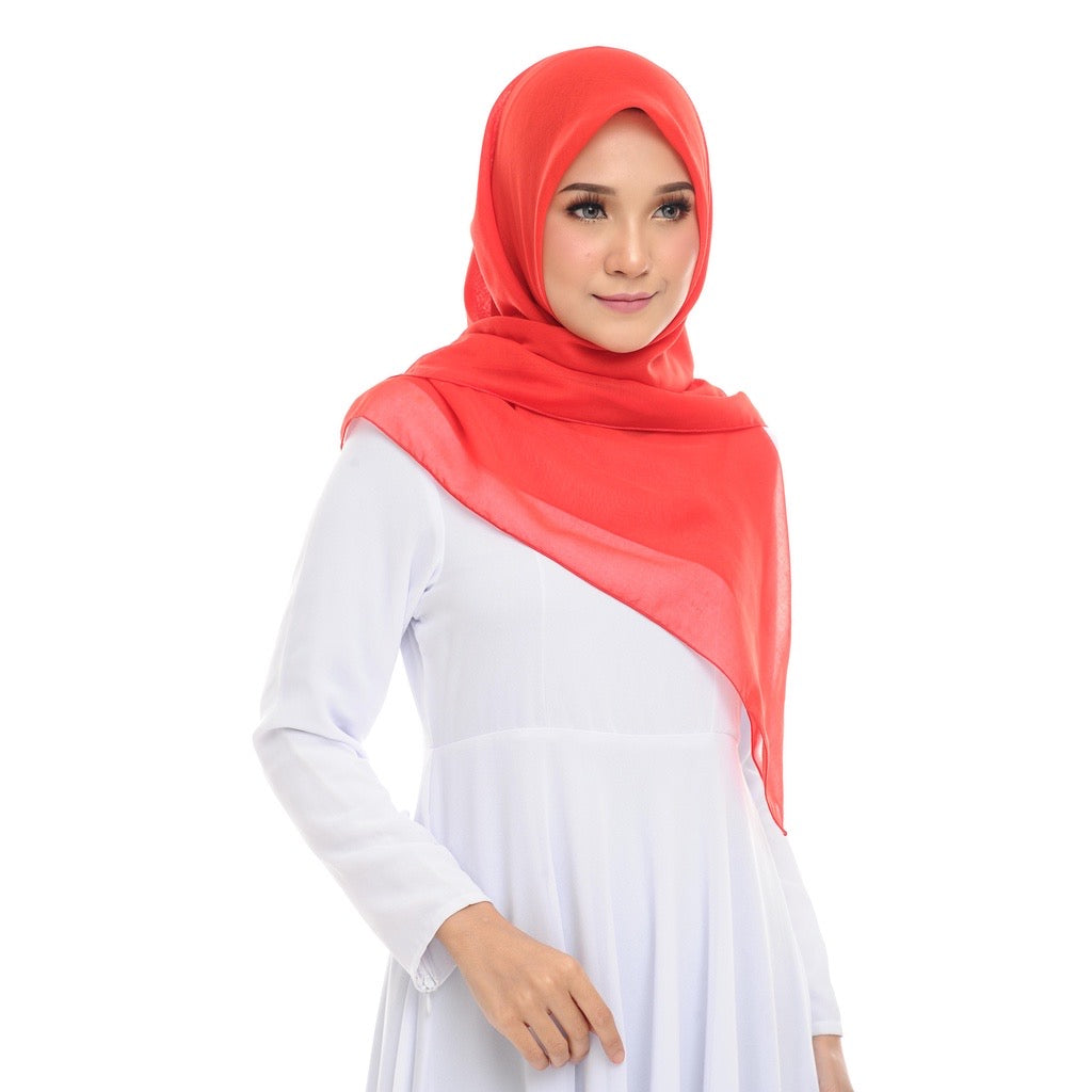 Tudung Bawal Maira Square - Red
