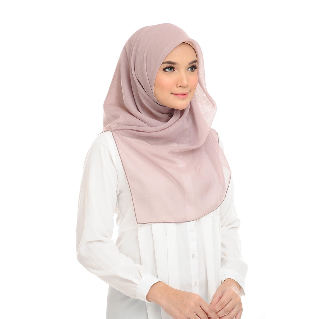 Tudung Bawal Maira Square - Hushed Violet