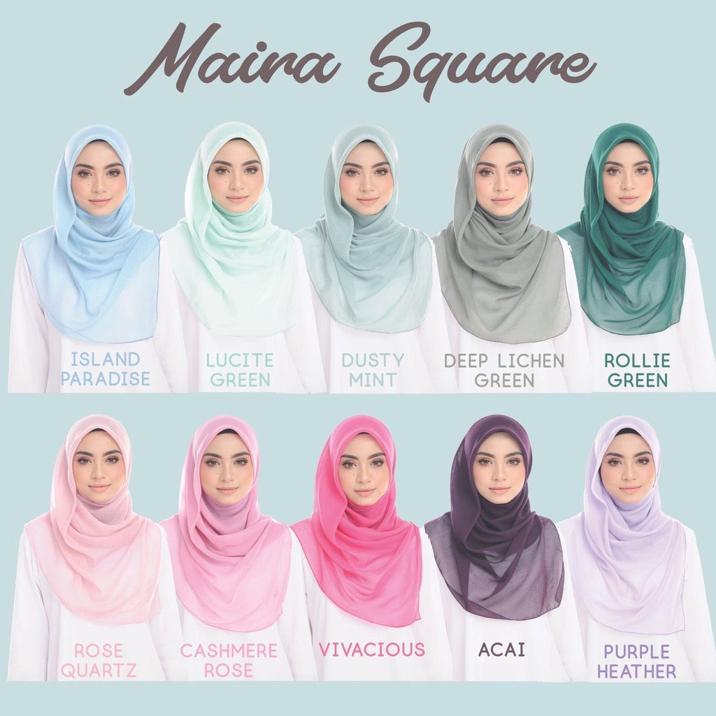 Tudung Bawal Maira Square - Acai