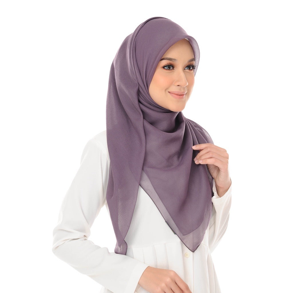 Tudung Bawal Maira Square - Grape