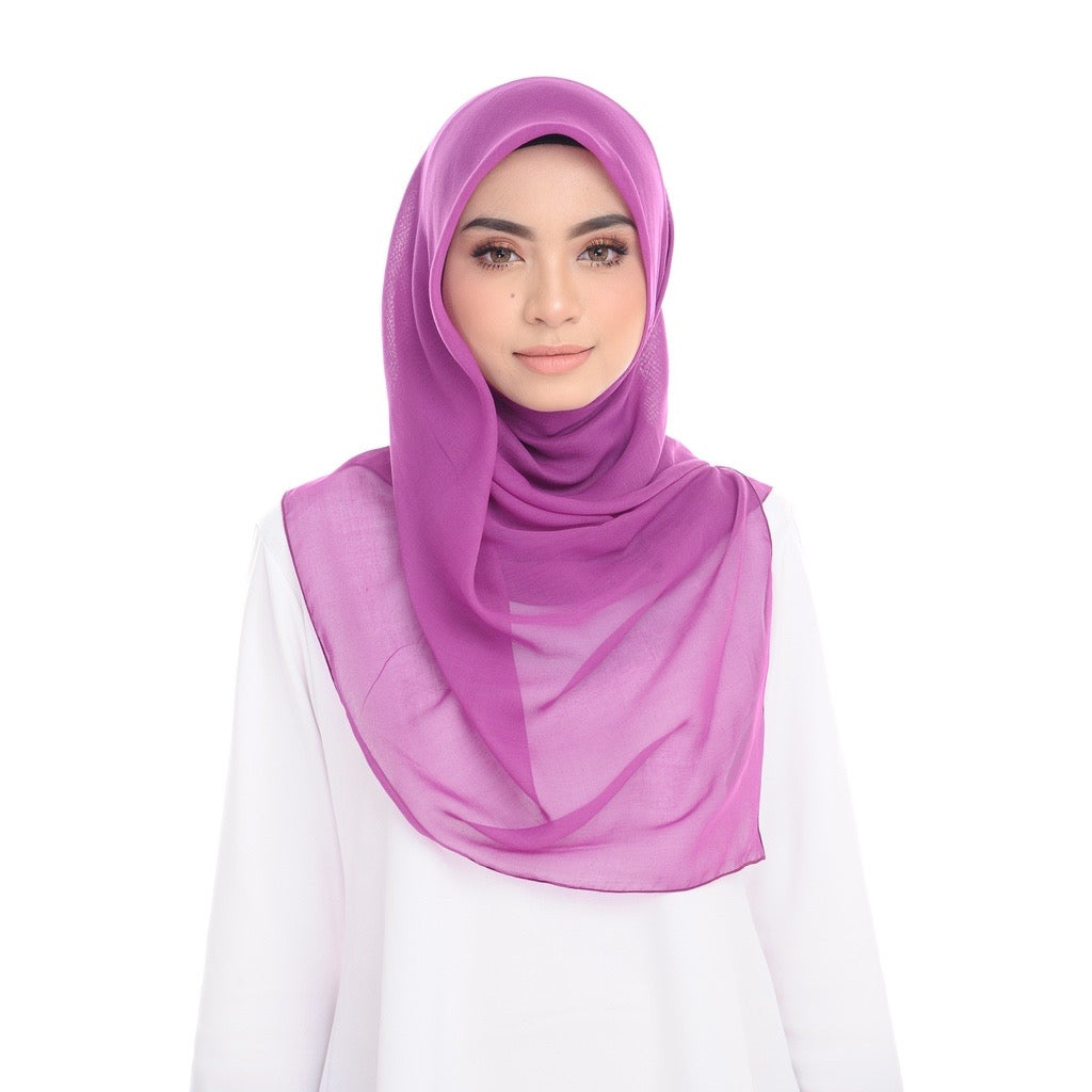 Tudung Bawal Maira Square - Magenta Purple