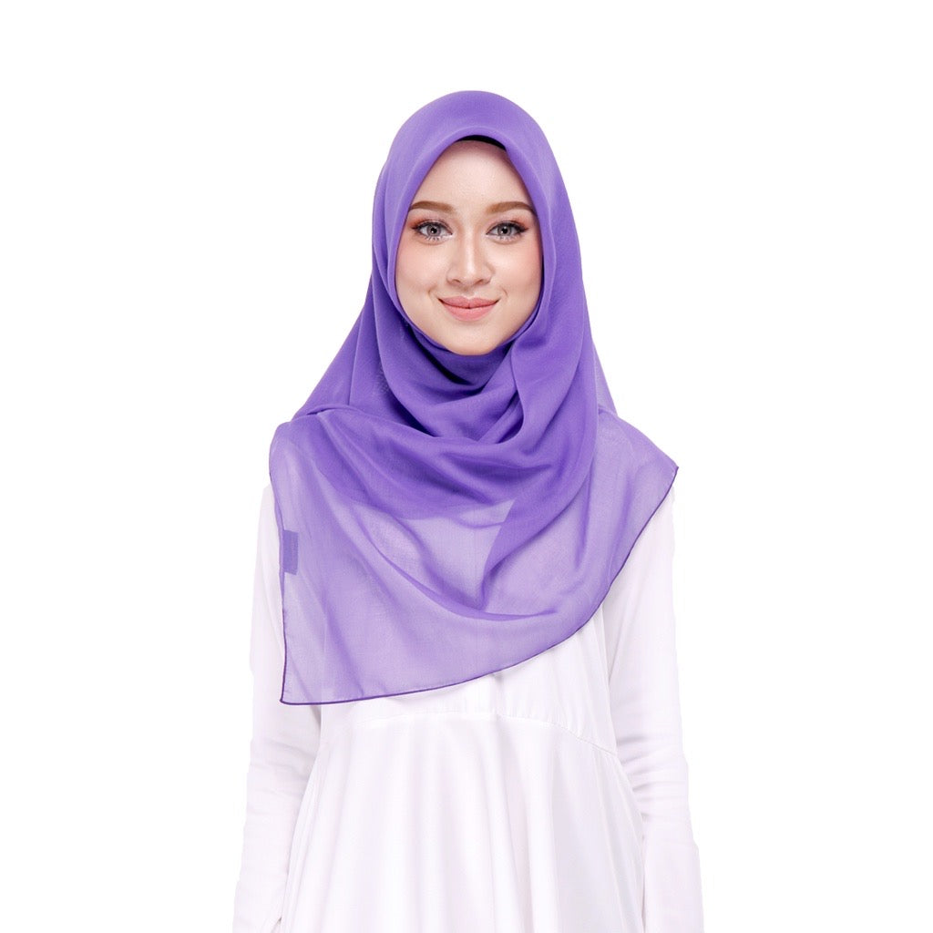 Tudung Bawal Maira Square - Dahlia Purple