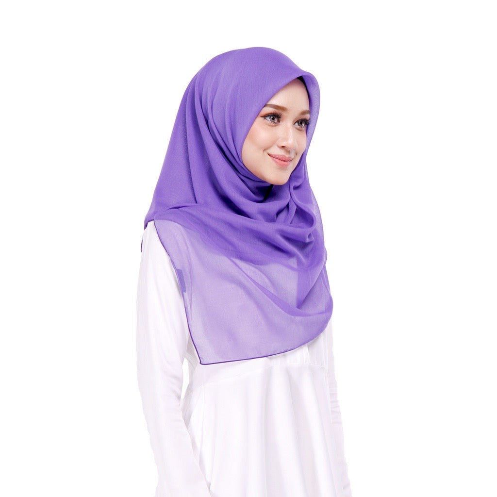 Tudung Bawal Maira Square - Dahlia Purple