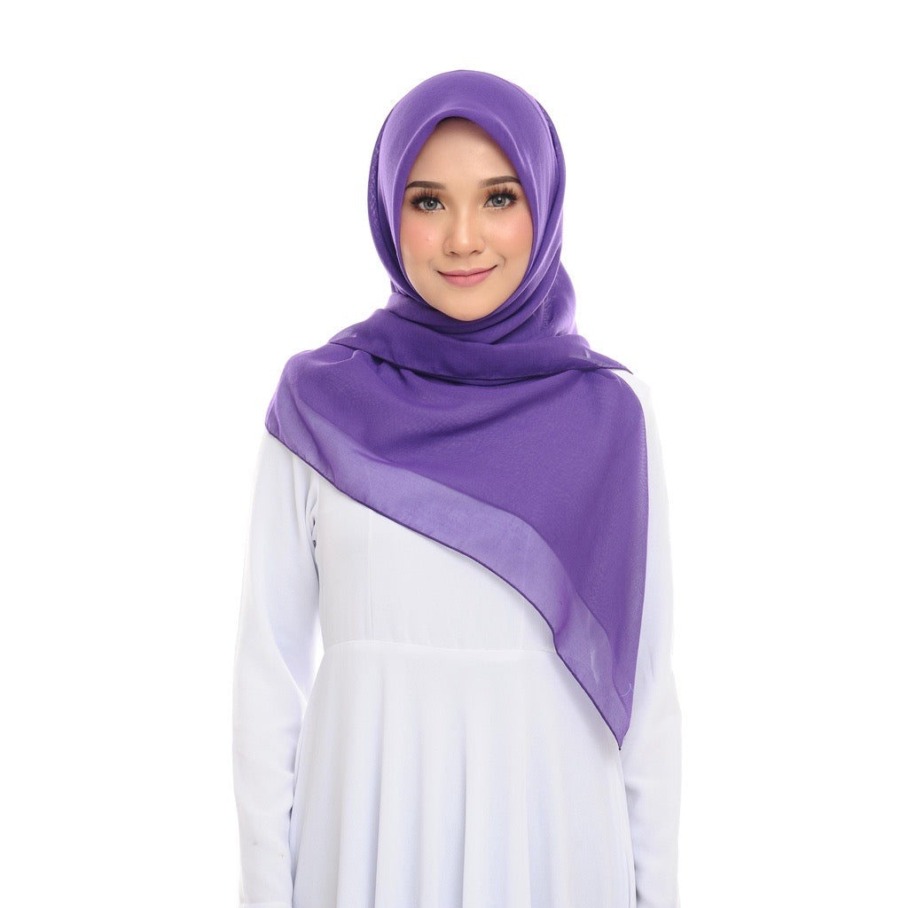 Tudung Bawal Maira Square - Parachute Purple