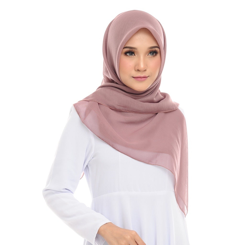 Tudung Bawal Maira Square - Mauve