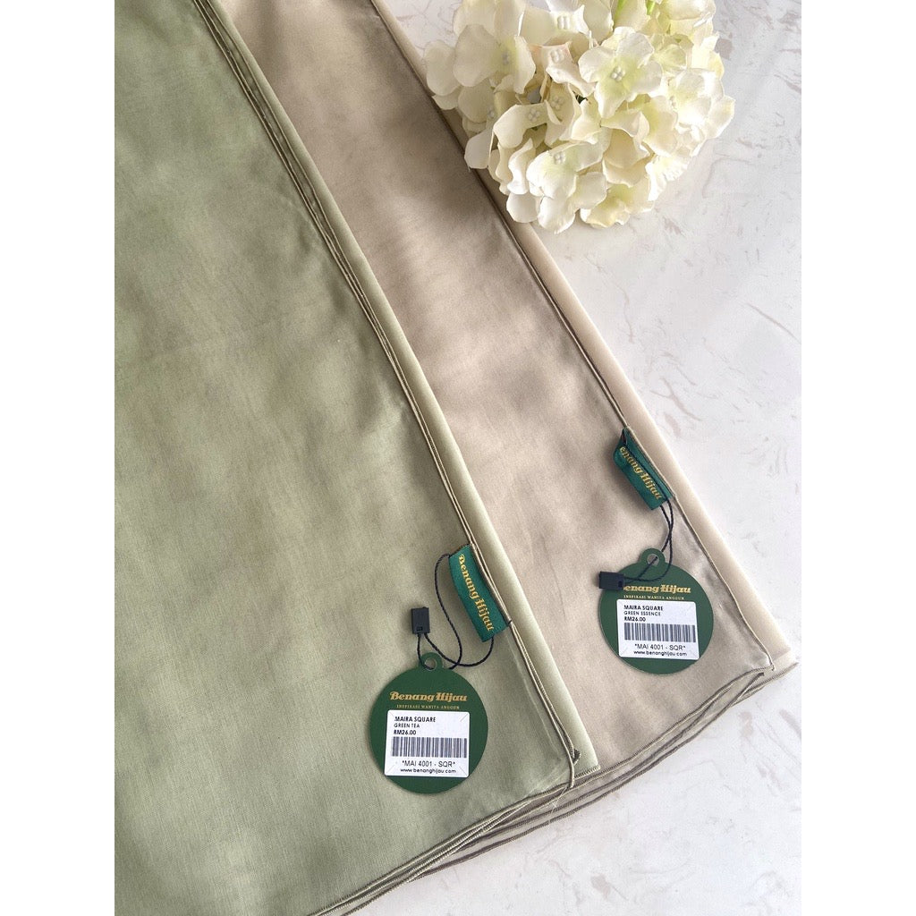 Tudung Bawal Maira Square - Green Tea