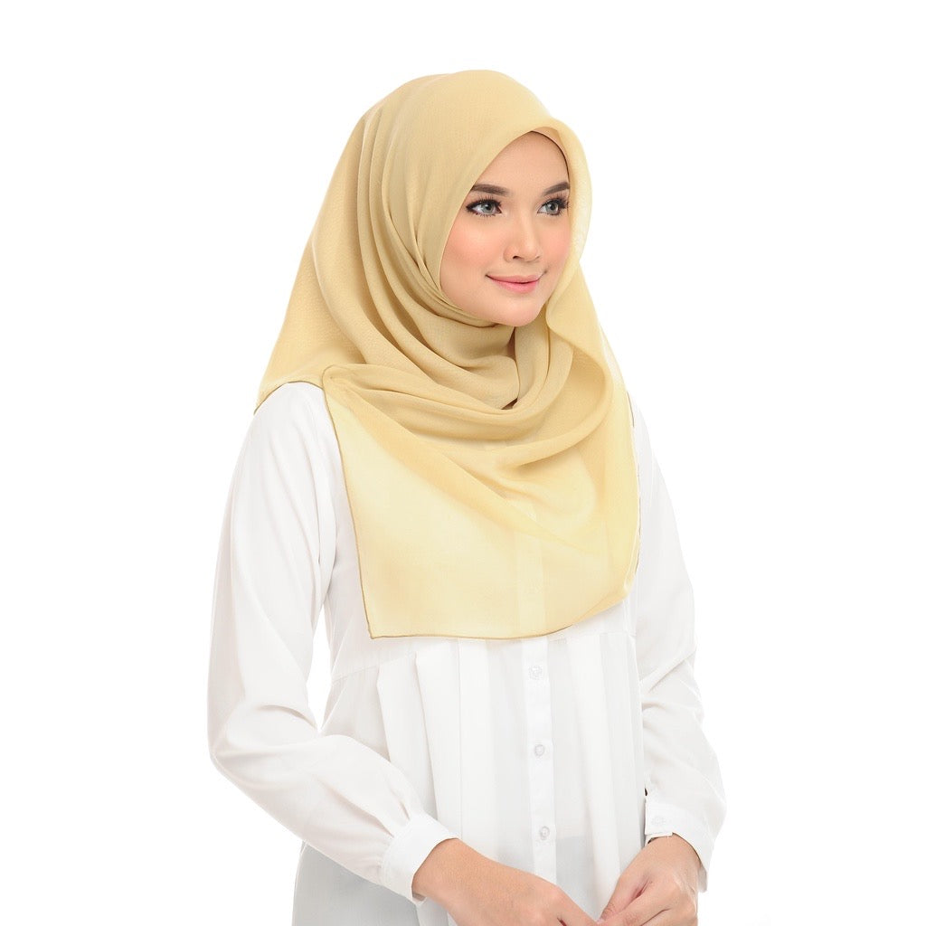 Tudung Bawal Maira Square - Lemongrass