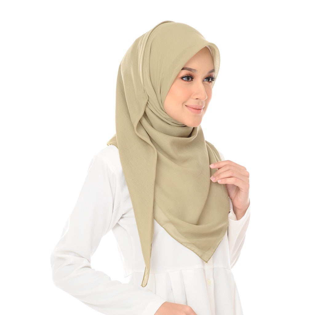 Tudung Bawal Maira Square - Leaf Green